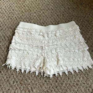 Off White Lace Express Shirts, Size Small